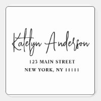 Chic Modern Square Return Address Label