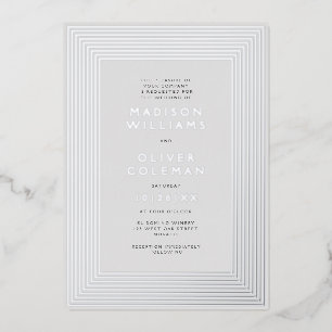 Chic Modern Striped Frame Wedding REAL