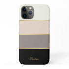 Chic Modern Stripes Pattern with Name