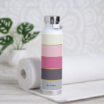 Chic Modern Stripes Personalized Water Bottle<br><div class="desc">Personalize this design with your name or initials.</div>