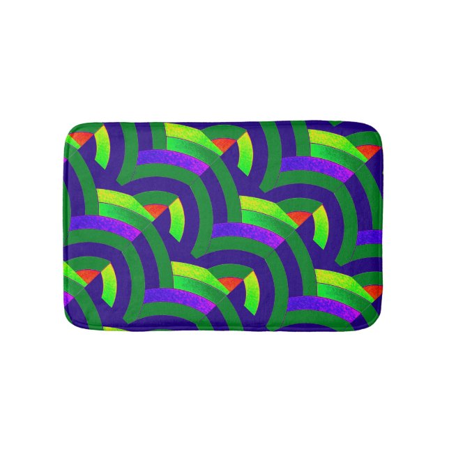 chic modern stylish chevrons bath mat (Front)