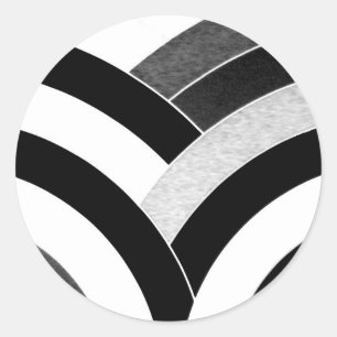 chic modern stylish chevrons classic round sticker