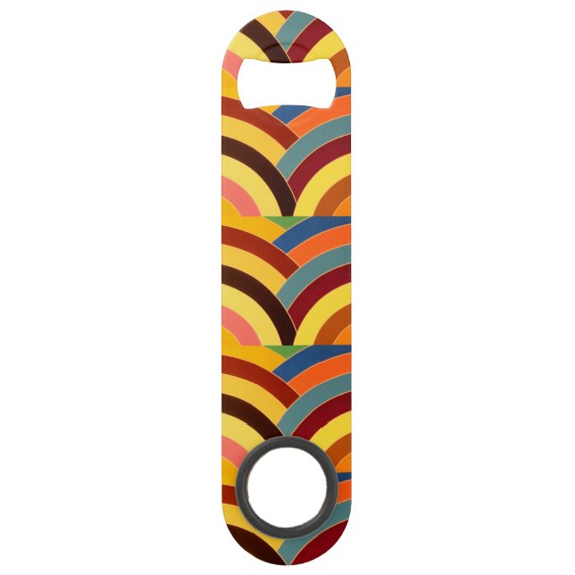 chic modern stylish chevrons speed bottle opener (Front)