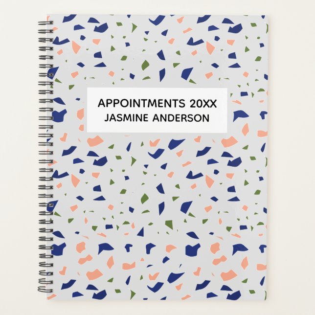 Chic Modern Terrazzo 2024 Weekly Monthly  Planner (Front)