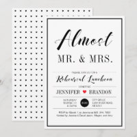 Chic Modern Typography Wedding Rehearsal Luncheon