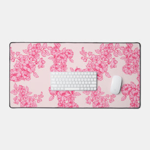 Chic modern vintage floral botanical desk mat