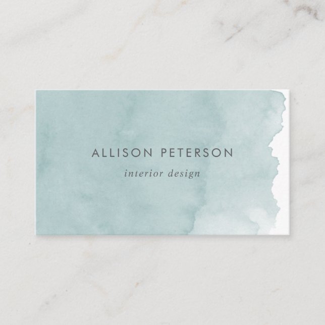 Chic Modern Watercolor Business Card (Front)
