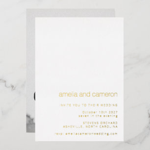 Chic Modern Wedding All-in-One Photo White Gold