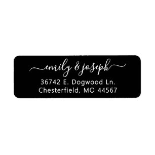 Chic Modern Wedding Return Address Labels
