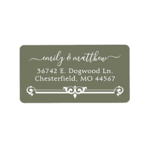 Chic Modern Wedding Return Address Labels