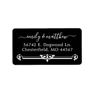 Chic Modern Wedding Return Address Labels