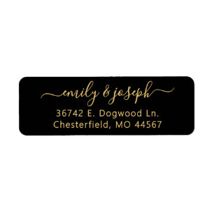 Chic Modern Wedding Return Address Labels