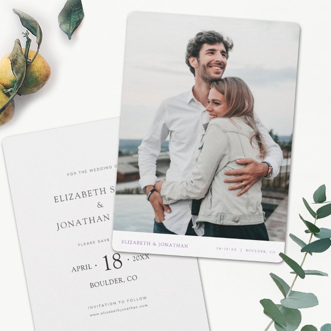 Chic Modern Wedding Save the Date Invite Template (Creator Uploaded)