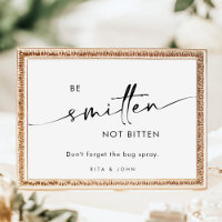 Chic Modern Wedding Sunscreen and Bug Spray Sign