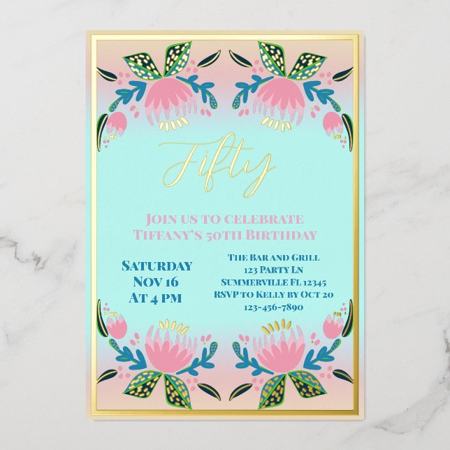 Chic Modern Womens 50th Birthday (Front)