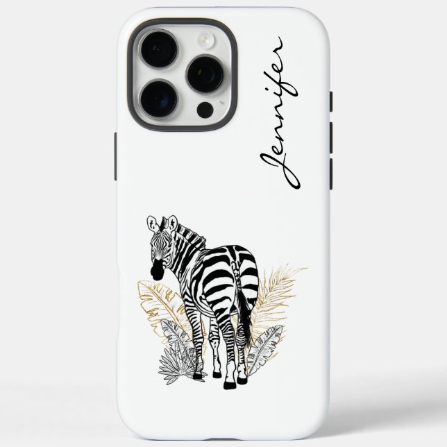 Chic Modern Zebra iPhone  Case-Mate iPhone Case (Back)