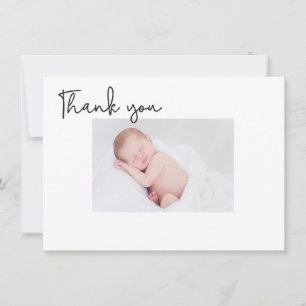 Chic moderne Baptême carte de remerciements bébé