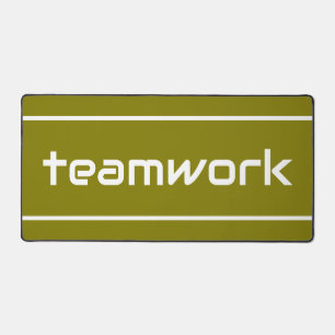 Chic Moderne Blanc TEAMWORK Rayures Sur Olive Doré