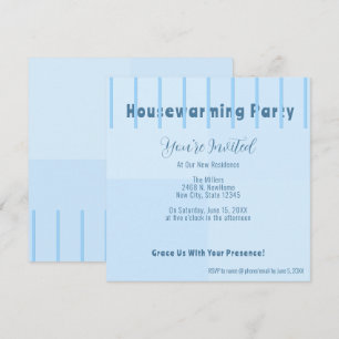 Chic moderne Clé Bleu Clôture Invitation de la Fêt