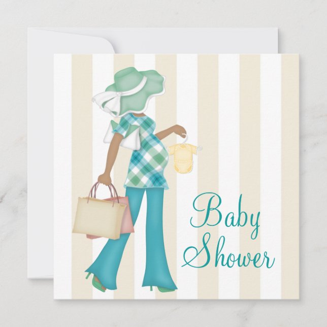 Chic Mom Ethnic Baby Shower Invitation (Front)