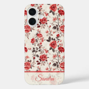 Chic Mom Gifts Rose Name iPhone 16 Case