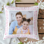 Chic MOM Personalized Photo Pink Mother's Day Throw Pillow<br><div class="desc">Introducing the perfect gift for the "Best Mom Ever" - an elegant and modern pillow featuring a modern photo to showcase her favourite picture! This stylish and unique gift is perfect for Mother's Day, your mom's birthday, or just to show her some appreciation for all the hard work she does....</div>