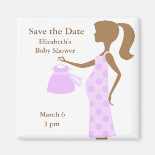 Chic Mom To Be Baby Shower Save the Date Magnets