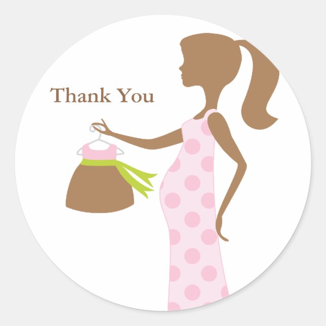Chic Mom To Be Baby Shower Stickers (Front)