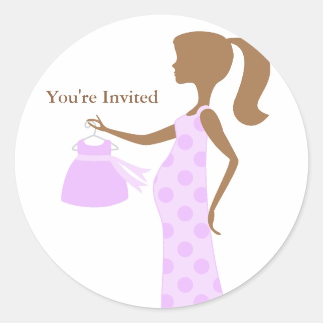 Chic Mom To Be Baby Shower Stickers (Front)