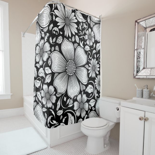 Chic Monochrome Floral Luxury Pattern (6) (In Situ)
