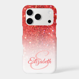 Chic Monogram Coral Parties scintillant Ombre Prén
