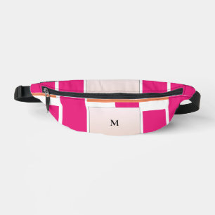 Chic Monogram Feminine Stripe Pattern Fanny Pack