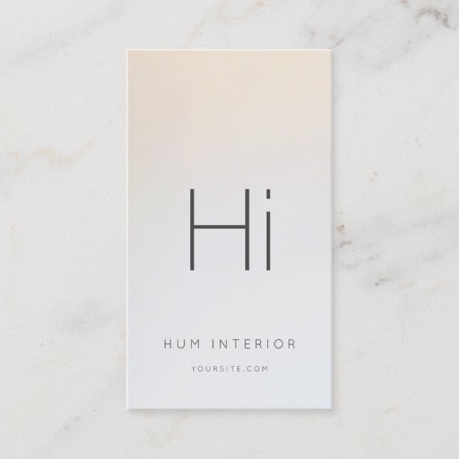 Chic Monogram Interior Designer Architecture Business Card (Front)
