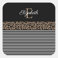 Chic Monogram Leopard Print