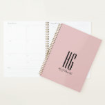Chic Monogram Name Modern Dusty Blush Pink Planner<br><div class="desc">Chic Monogram Initial Name Modern Dusty Blush Pink Planner designed by Life on Memory Lane. Gorgeous design with two initial monogram and scripty name text. Personalize with your monogram initials and name. We invite you to visit our Zazzle store, Life on Memory Lane, our store for matching products, gifts, wrapping,...</div>