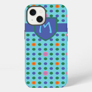 Chic Monogram Polka Dots Custom iPad Case