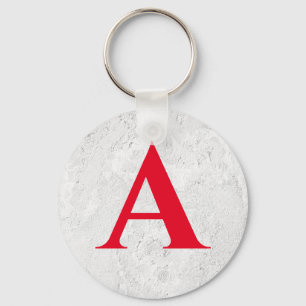 Chic monogram professional plain add name initial keychain