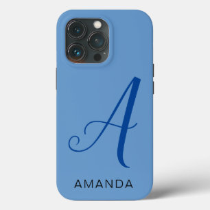 Chic monogram professional plain ADD YOUR NAME iPhone 13 Pro Case