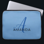 Chic monogram professional plain ADD YOUR NAME Laptop Sleeve<br><div class="desc">Check out our modern minimalist templates to help you design your perfect professional products. Easy Editing Tools. Different Types and Sizes, Colour and Font Choices.</div>