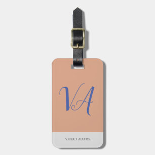 Chic monogram professional plain minimalist  luggage tag