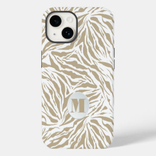 Chic Monogram Zebra iPhone 14 Case