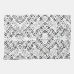Chic Monogramed Flowers and stripes Kitchen Towel