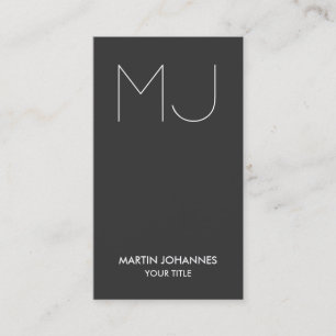 Chic Monogramme Vertical Elegant Carte de visite g