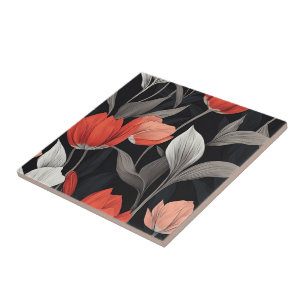 Chic Moroccan Tulip Cera Tiles  For Kitchen Floor