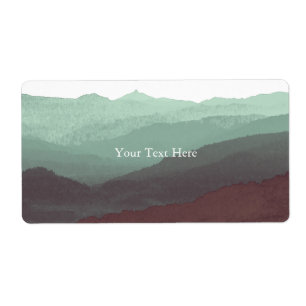 Chic Mountian Watercolor   Blue & Violet   Custom