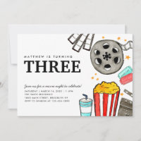 Chic Movie Night Cinema Watch Party Kids Birthday