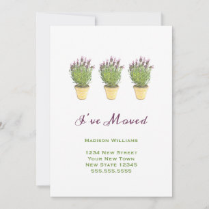 Chic Moving Announcements I've Moved Lavender