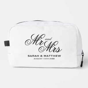 Chic Mr & Mrs honeymoon trousse de toilette mariag