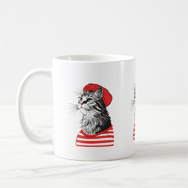 Chic Mug de chat parisien (Gauche)