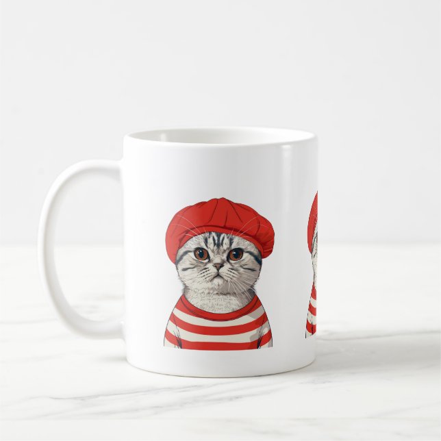 Chic Mug de chat parisien (Gauche)
